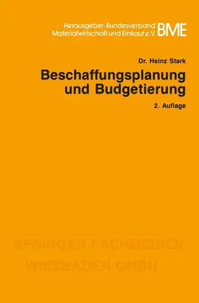 Stark |  Beschaffungsplanung und Budgetierung | Buch |  Sack Fachmedien