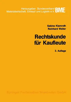 Walter / Klamroth |  Rechtskunde für Kaufleute | Buch |  Sack Fachmedien