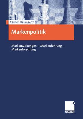 Baumgarth |  Markenpolitik | Buch |  Sack Fachmedien