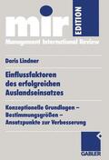 Lindner-Lohmann |  Einflussfaktoren des erfolgreichen Auslandseinsatzes | Buch |  Sack Fachmedien