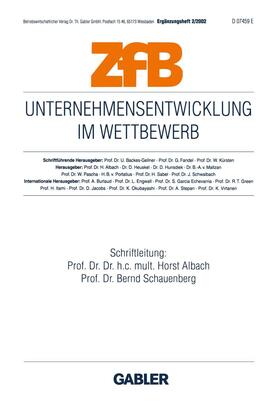 Albach / Schauenberg | Unternehmensentwicklung im Wettbewerb | Buch | 978-3-409-11996-2 | sack.de