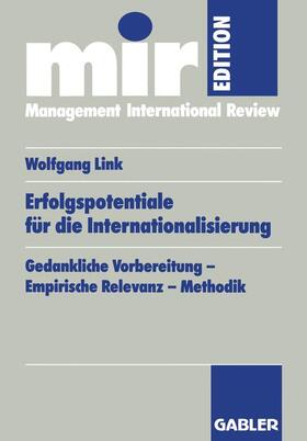 Link | Link, W: Erfolgspotentiale für die Internationalisierung | Buch | 978-3-409-12189-7 | sack.de