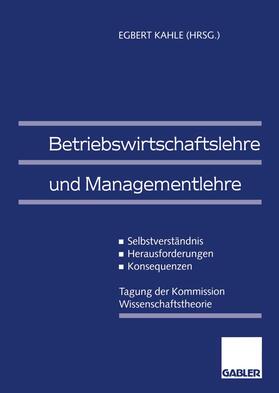 Kahle | Betriebswirtschaftslehre und Managementlehre | Buch | 978-3-409-12239-9 | sack.de