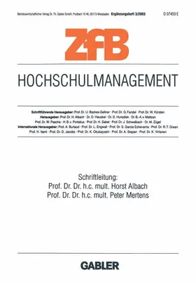 Mertens / Albach |  Hochschulmanagement | Buch |  Sack Fachmedien