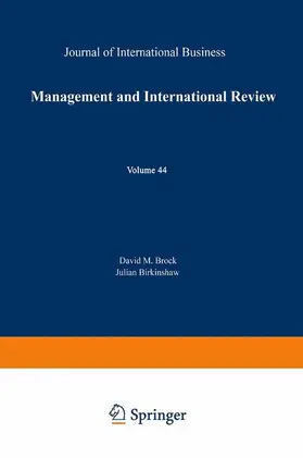 Birkinshaw / Brock |  Management and International Review | Buch |  Sack Fachmedien