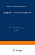 Daniel / Reitsperger |  Management and International Review | Buch |  Sack Fachmedien
