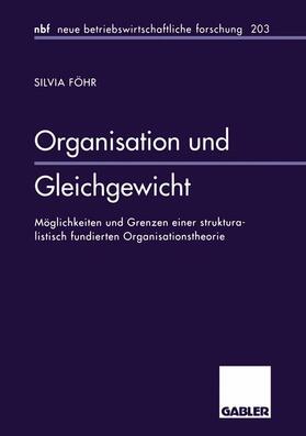 Föhr |  Föhr, S: Organisation und Gleichgewicht | Buch |  Sack Fachmedien