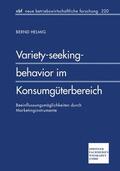 Helmig |  Helmig, B: Variety-seeking-behavior im Konsumgüterbereich | Buch |  Sack Fachmedien