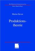 Steven |  Steven, M: Produktionstheorie | Buch |  Sack Fachmedien
