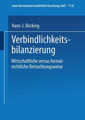 Böcking | Böcking, H: Verbindlichkeitsbilanzierung | Buch | 978-3-409-13173-5 | sack.de