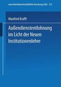 Krafft |  Krafft, M: Außendienstentlohnung im Licht der Neuen Institut | Buch |  Sack Fachmedien