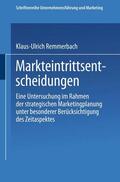 Remmerbach |  Markteintrittsentscheidungen | Buch |  Sack Fachmedien