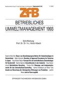 Albach |  Betriebliches Umweltmanagement 1993 | Buch |  Sack Fachmedien