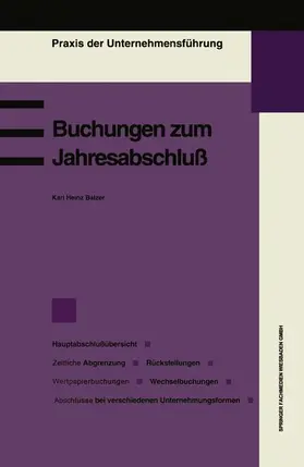 Balzer |  Buchungen zum Jahresabschluß | Buch |  Sack Fachmedien