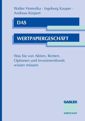 Kauper | Das Wertpapiergeschäft | Buch | 978-3-409-13532-0 | sack.de