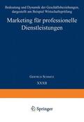 Schmitz |  Schmitz, G: Marketing für professionelle Dienstleistungen | Buch |  Sack Fachmedien