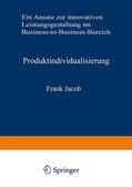 Jacob |  Jacob, F: Produktindividualisierung | Buch |  Sack Fachmedien