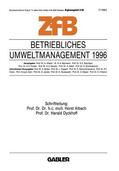 Dyckhoff |  Betriebliches Umweltmanagement 1996 | Buch |  Sack Fachmedien