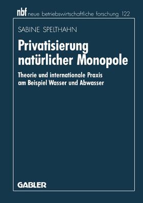Spelthahn |  Spelthahn, S: Privatisierung natürlicher Monopole | Buch |  Sack Fachmedien