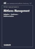 Walgenbach |  Walgenbach, P: Mittleres Management | Buch |  Sack Fachmedien