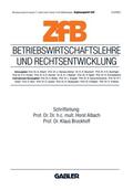 Albach / Brockhoff |  Betriebswirtschaftslehre und Rechtsentwicklung | Buch |  Sack Fachmedien