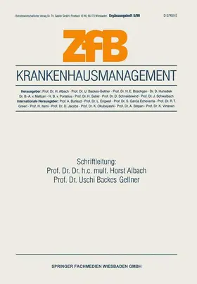 Backes-Gellner / Albach |  Krankenhausmanagement | Buch |  Sack Fachmedien