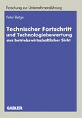 Betge |  Betge, P: Technischer Fortschritt und Technologiebewertung a | Buch |  Sack Fachmedien