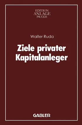 Ruda |  Ziele privater Kapitalanleger | Buch |  Sack Fachmedien