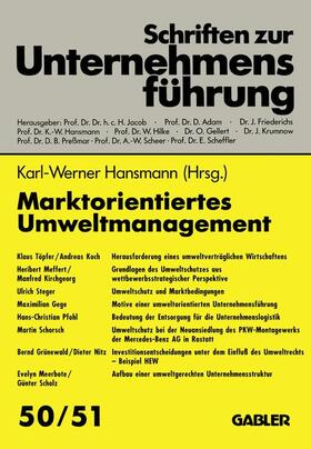 Hansmann |  Marktorientiertes Umweltmanagement | Buch |  Sack Fachmedien