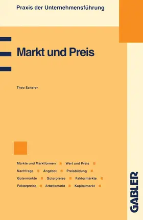 Scherer |  Markt und Preis | Buch |  Sack Fachmedien