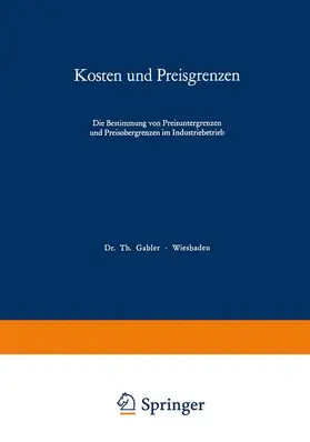 Reichmann |  Kosten und Preisgrenzen | Buch |  Sack Fachmedien