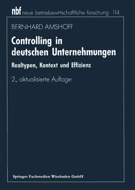 Amshoff |  Controlling in deutschen Unternehmungen | Buch |  Sack Fachmedien
