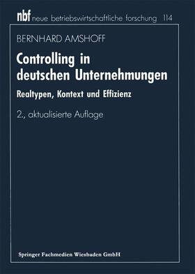 Amshoff | Amshoff, B: Controlling in deutschen Unternehmungen | Buch | 978-3-409-22128-3 | sack.de