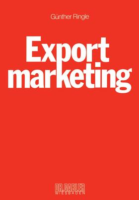Ringle | Exportmarketing | Buch | 978-3-409-30521-1 | sack.de