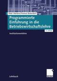 Mertens / Bodendorf |  Bodendorf, F: Programmierte Einführung in die Betriebswirtsc | Buch |  Sack Fachmedien