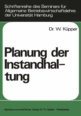 Küpper |  Planung der Instandhaltung | Buch |  Sack Fachmedien