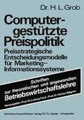Grob |  Grob, H: Computergestützte Preispolitik | Buch |  Sack Fachmedien