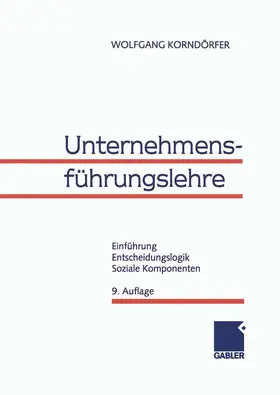 Korndörfer |  Unternehmensführungslehre | Buch |  Sack Fachmedien