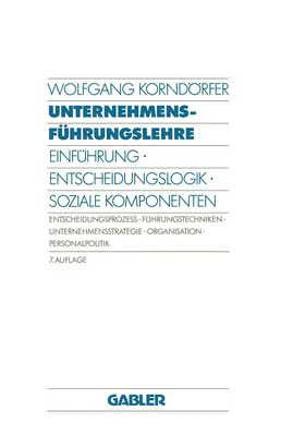 Korndörfer |  Unternehmensführungslehre | Buch |  Sack Fachmedien