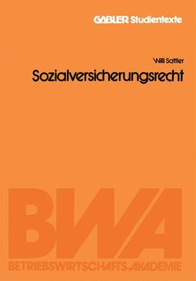 Sattler | Sozialversicherungsrecht | Buch | sack.de