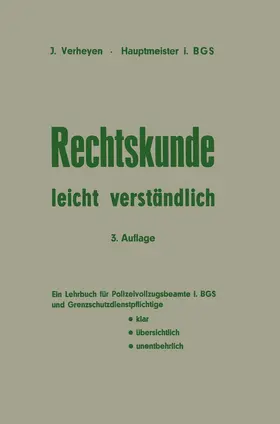 Verheyen | Rechtskunde - leicht verständlich | Buch | 978-3-409-74007-4 | www.sack.de