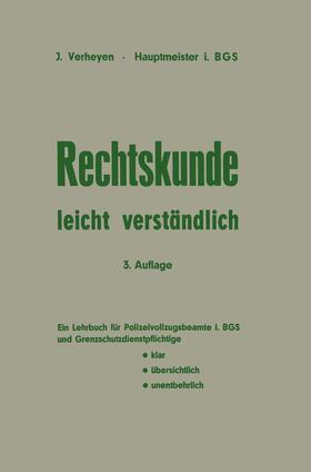 Verheyen | Rechtskunde ¿ leicht verständlich | Buch | 978-3-409-74007-4 | sack.de