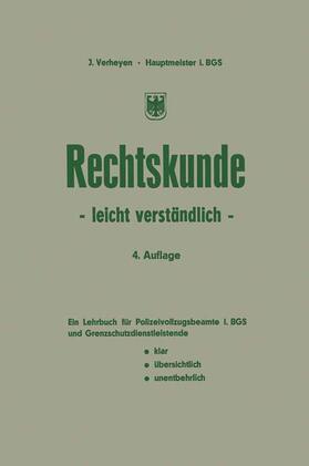 Verheyen | Rechtskunde ¿ leicht verständlich | Buch | 978-3-409-74011-1 | sack.de