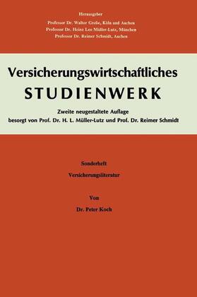 Koch | Einführung in das Versicherungs-Schrifttum | Buch | 978-3-409-85811-3 | sack.de