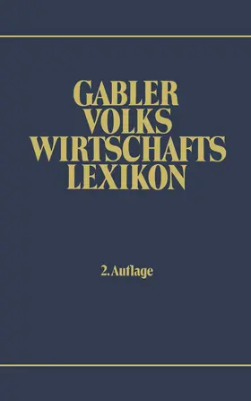 Häfner | Gabler Volkswirtschafts Lexikon | Buch | 978-3-409-99182-7 | www.sack.de