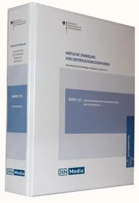 BVL |  Amtliche Sammlung von Untersuchungsverfahren nach § 64 LFGB, § 38 TabakerzG, § 28b GenTG | Buch |  Sack Fachmedien