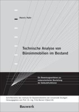 Hahr / Berner |  Technische Analyse von Büroimmobilien im Bestand | Buch |  Sack Fachmedien