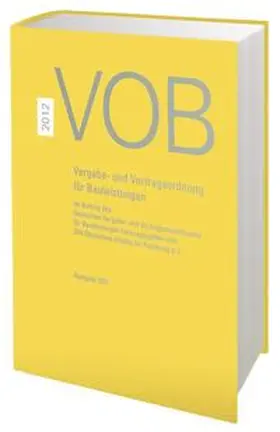 DIN e. V. / DVA |  VOB 2012 Gesamtausgabe - Buch mit E-Book | Buch |  Sack Fachmedien