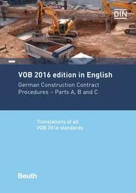 DIN e.V. |  VOB 2016 edition in English | Buch |  Sack Fachmedien