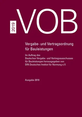DIN e.V. / DVA |  VOB Gesamtausgabe 2019 | eBook | Sack Fachmedien